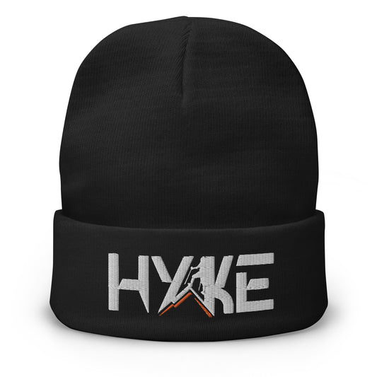 HYKE Beanie (White Print)